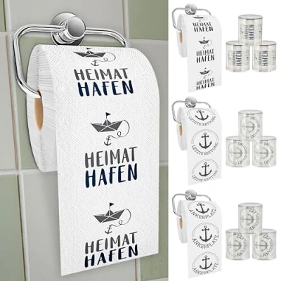 Afbeelding van 12 rollen toiletpapier, 24 m, 18 g/m², 3 motieven
