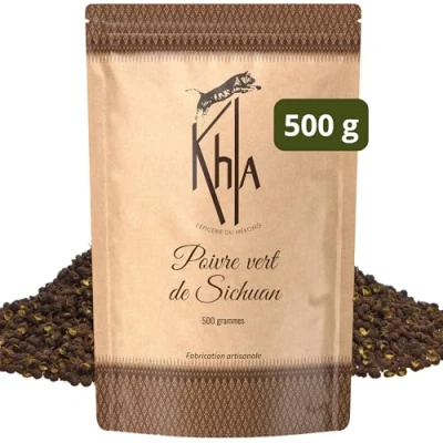 Afbeelding van Khla Volgroene Sichuan Peper Zak in korrel 500g Ingrediënt Fijne Keuken Kruidenier Groene Bessen Direct Producer Kruiden uit Azië Timut Szechuan Oorsprong China