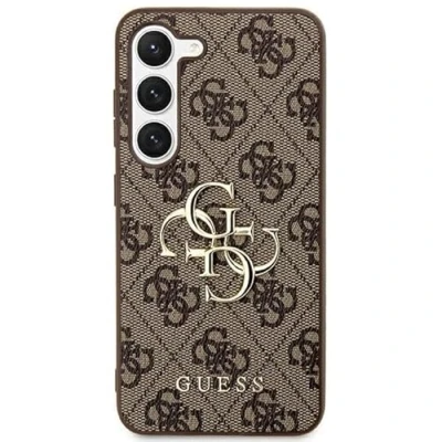 Afbeelding van Guess 4G Metal Logo Back Case Geschikt voor Samsung Galaxy S24 (S921) Bruin