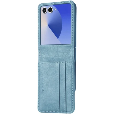 Afbeelding van imoshion Hoesje Geschikt voor Samsung Galaxy Z flip 7 Luxe Bookcase versie Lichtblauw