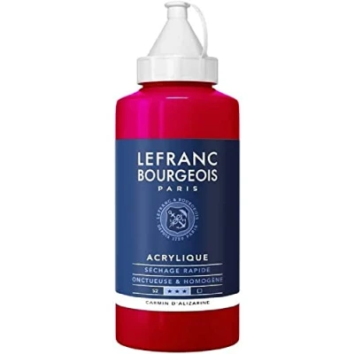 Afbeelding van Lefranc Bourgeois fijne acrylverf, Fles 750 ml, Alizarin karmijn