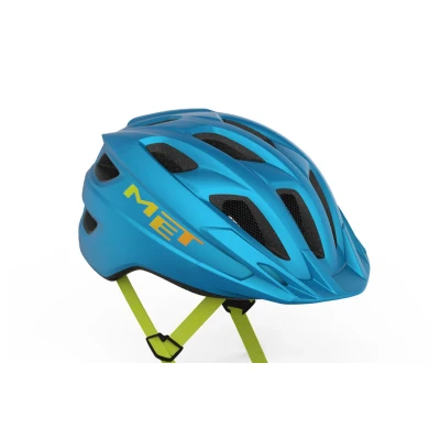 Afbeelding van MET Crackerjack Kinderhelm Fiets Cyan Matt
