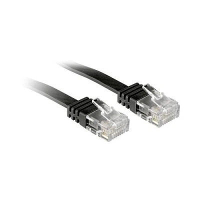 Image de Lindy Cordon de raccordement RJ 45 (M) pour 5 m UTP CAT 6 moulé plat noir