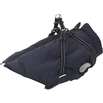 Afbeelding van vidaXL Hondenjas met harnas waterdicht reflecterend marineblauw 4XL