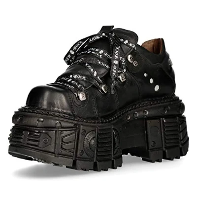 Afbeelding van New Rock M TANK120NSHLACE S1 Plateau Laarzen 36 Shoes Zwart
