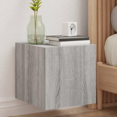 Afbeelding van Tv wandmeubels met LED 2 st 30,5x35x30 cm grijs sonoma eiken