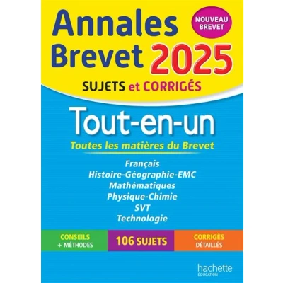 Image de Annales BREVET 2025 Tout en un 3e (Toutes les matières) sujets et corrigés