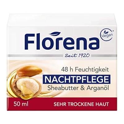 Afbeelding van Florena Nachtverzorging met sheaboter en arganolie (volledig plantaardige samenstelling) 50 ml