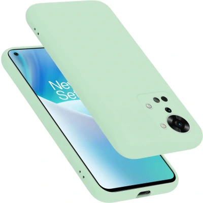 Afbeelding van Cadorabo Hoesje geschikt voor OnePlus Nord 2T in LIQUID LICHT GROEN Beschermhoes gemaakt van flexibel TPU silicone Case Cover