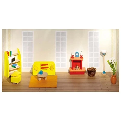 Afbeelding van Goki Poppenhuis Meubeltjes Woonkamer, 24dlg.