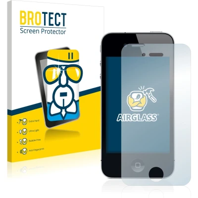 Afbeelding van BROTECT AirGlass kogelwerende glasfolie (1 Stuk, Apple iPhone 4), Smartphone beschermfolie, Transparant