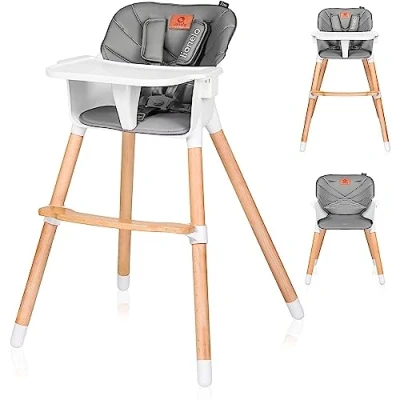 Afbeelding van Lionelo Koen Kinderstoel 5 punts veiligheidsgordel antislip voetjes draagvermogen van 30 kg