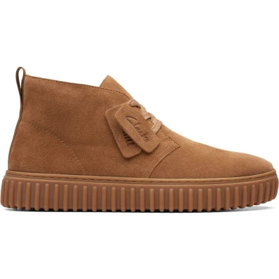 Afbeelding van Clarks Torhill Desert BOOT Sportieve veterschoenen, Heren, Maat: 43, Cognac Veloursleer