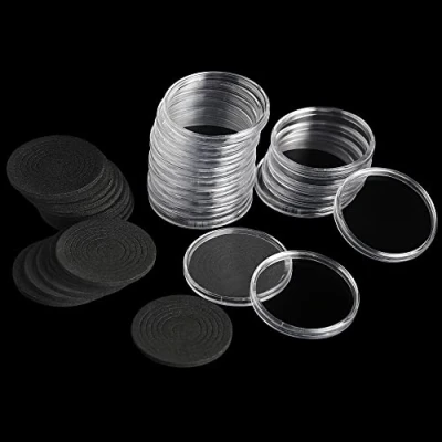 Afbeelding van Uncle Paul 20 stuks muntcapsules 46 mm met 6 maten (18/23/28/33/38/46 mm), verstelbare schuimcapsules voor muntenverzameling DC0338