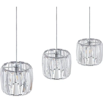 Afbeelding van Lindby hanglamp 3lichts acryl, ijzer E14 transparant, chroom