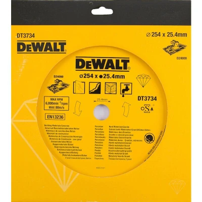 Image de DEWALT DT3734 XJ lame diamantée à bord fermé pour poterie/pierre Ø250mm alésage 25.4mm