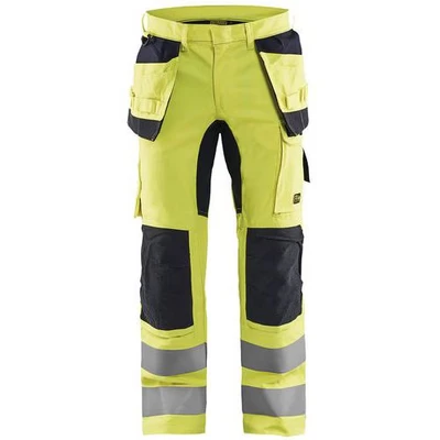 Image de Pantalon multinormes inhérent stretch jaune fluorescent/marine