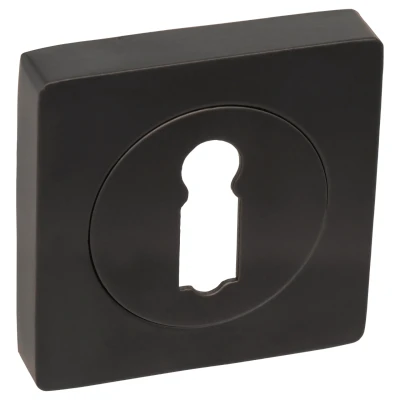 Afbeelding van Ostiumhome® Imperia Rozet met Sleutelgat Mat Zwart Vierkant Set