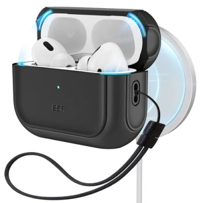 Afbeelding van ESR Orbit HaloLock Hoesje MagSafe Geschikt voor Apple AirPods Pro 1/2 Zwart