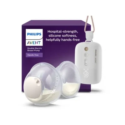 Afbeelding van Philips Avent Handsfree Dubbele Elektrische Draagbare Borstkolf Comfortabel, Stil &amp; Krachtig Motor Ultralichte Transparante Cups SCF532/11