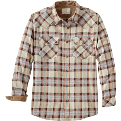 Afbeelding van Legendary Whitetails Flanellen herenhemd in western stijl regular fit met corduroy trim, desperado woondeken