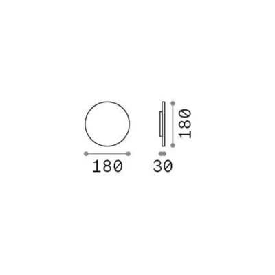 Afbeelding van Ideal Lux buitenwandlamp Punto zwart Ø 18 cm, metaal