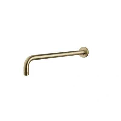 Afbeelding van Wiesbaden luxe douche arm rond muurbev. 35cm Geborsteld messing