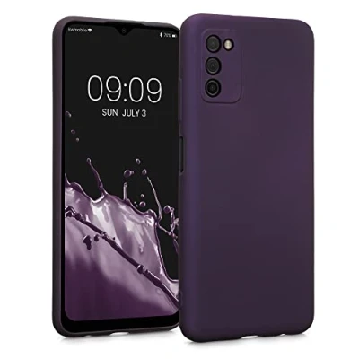 Afbeelding van kwmobile telefoonhoesje geschikt voor Samsung Galaxy A03s Hoesje smartphone Back cover in metallic braam