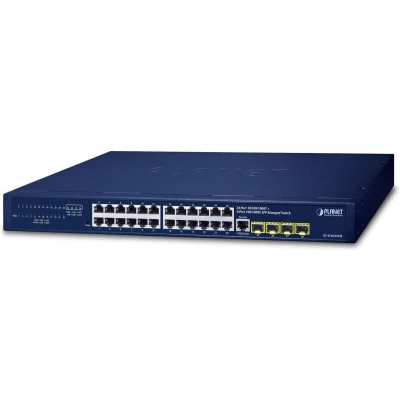 Afbeelding van Netwerk: Switches: PLANET 24 PORT 10/100/1000MBPS + 4 100/1000 SFP MANAGE