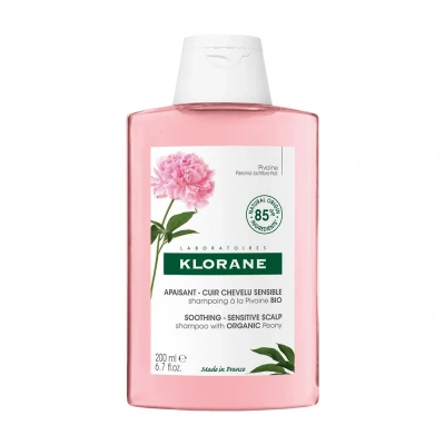 Afbeelding van Klorane Haar Pivoine BIO Shampoo 200ml Voor Gevoelige Hoofdhuid