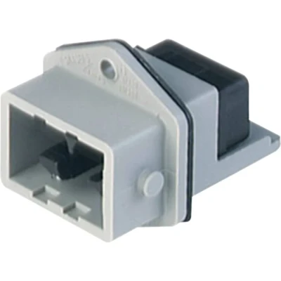 Afbeelding van Hirschmann 931 697 106 1 Netstekker STASEI Stekker, inbouw verticaal Totaal aantal polen: 5 + PE 6 A Grijs stuk(s)