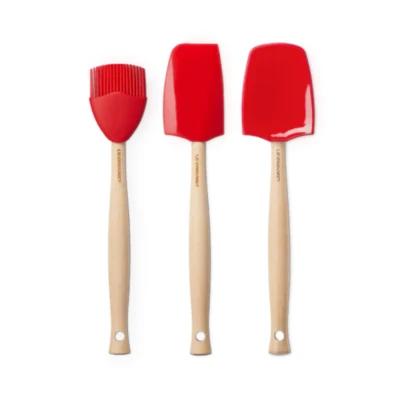 Afbeelding van Le Creuset Silicone Set Met 3 Premium Spatels In Kersenrood