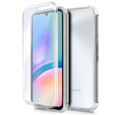 Afbeelding van Cool siliconen 3D hoes voor Samsung A057 A05s (transparant + achter)