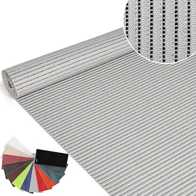 Afbeelding van ANRO Badmat van zacht schuim, antislip, lichtgrijs, 100 x 65 cm