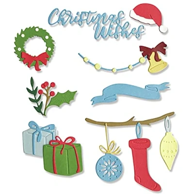 Afbeelding van Sizzix Thinlits Die Set 20PK Christmas Decorations 664702 (07 21)