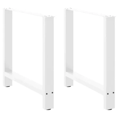 Afbeelding van vidaXL Salontafelpoten 2 st 80x(72 73) cm staal wit
