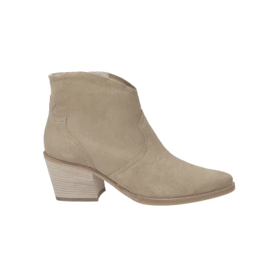 Afbeelding van Paul Green Korte laarzen, Dames, Maat: 38.5, Beige Leer
