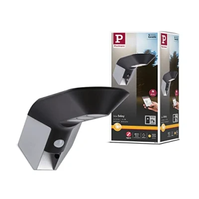 Afbeelding van PAULMANN 94279 Wandlamp op zonne energie Energielabel: G (A G) 1 W Warmwit Antraciet