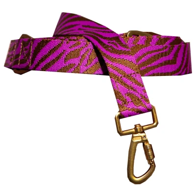 Afbeelding van Dogguo Zebra Leash Paars&amp;Bruin Hondenriem 200x2 cm
