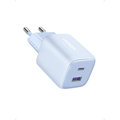 Afbeelding van UGREEN Nexode 35 W GaN snellader USB C met dubbele stekker, compatibel iPhone 16 Plus Pro Max 15 14 13 12 11 Pixel 8 7a 6a Galaxy S24 Ultra A15 A05s iPad Air Mini MacBook (blauw)