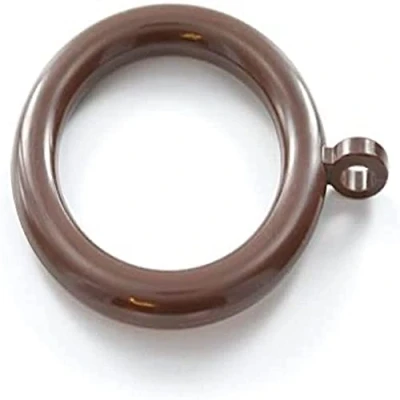 Afbeelding van Bulk Hardware bh05952 Gordijnroederingen van kunststof met vast oog, binnendiameter 28 mm (1,1/10,2 cm) Buitendiameter. 40 (1,1/5,1 Donkerbruin, 25 stuks