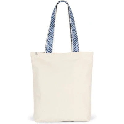 Afbeelding van Kimood Gerecyclede shopper KINS117 Ecume / Ethnic Blue
