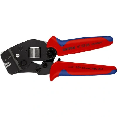 Afbeelding van Knipex 975308 Zelfinstellende krimptang voor adereindhulzen met voorinvoering 190mm