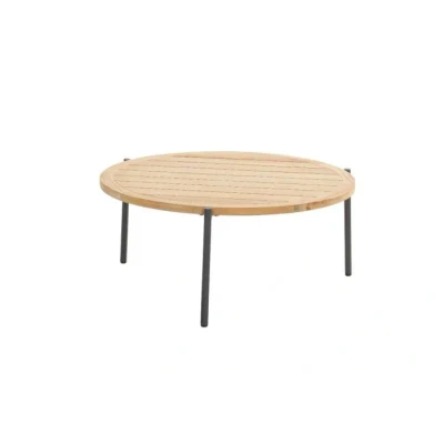 Afbeelding van Yoga Coffee Tafel Natural Teak Antracite dia. 90 cm 4SO