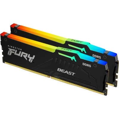 Afbeelding van Kingston 64GB DDR5 6400MT/S CL32 DIMM (2 x 32GB, 6400 MHz, RAM, 288 pin), Zwart