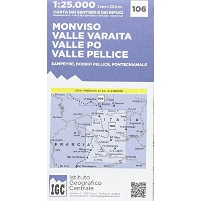 Afbeelding van IGC Italien 1 : 25 000 Wanderkarte 106 Monviso