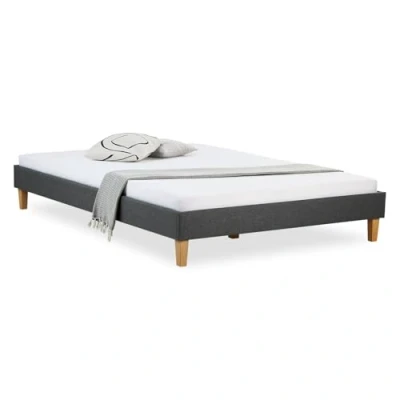 Afbeelding van Homestyle4u 1983 gestoffeerd bed, 120 x 200 cm, futonbed, tweepersoonsbed, met lattenbodem