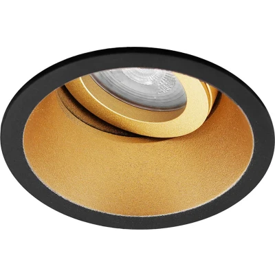 Afbeelding van Premium Inbouwspot Warmglow Fedde Zwart/Goud Verdiepte ronde spot Philips Warm Glow Met LED