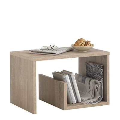 Afbeelding van FMD Salontafel 2 in 1 59x36x38 cm eikenkleur 632 001