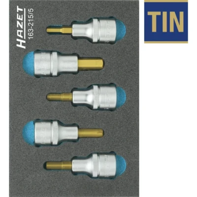 Afbeelding van Hazet 163 215/5 Dopsleutel bitinzetset 1/2 (12.5 mm) 5 delig